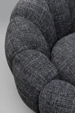 KARE Drehsessel Peppo Bloom Melange Schwarz