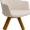 KARE Drehstuhl Coco Wood Creme