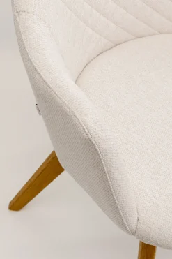 KARE Drehstuhl Coco Wood Creme