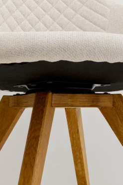 KARE Drehstuhl Coco Wood Creme