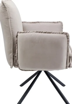 KARE Drehstuhl mit Armlehnen Chelsea Grau