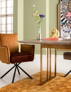 KARE Drehstuhl mit Armlehnen Chelsea Braun