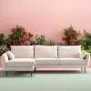 KARE Ecksofa Amalfi Links Creme 275cm