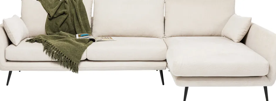 KARE Ecksofa Amalfi Rechts Creme 275cm