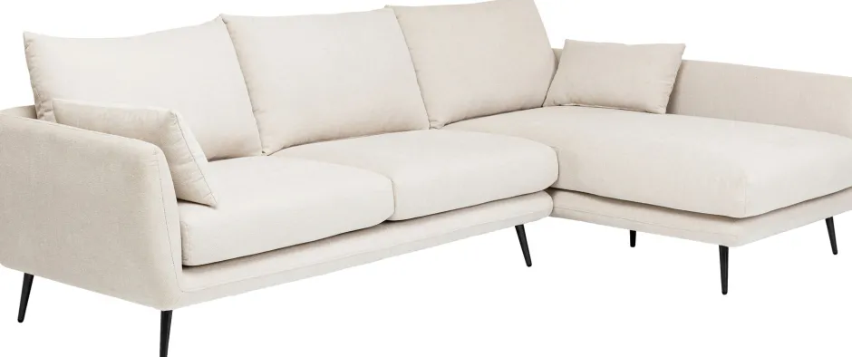 KARE Ecksofa Amalfi Rechts Creme 275cm