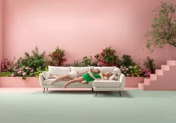 KARE Ecksofa Amalfi Rechts Creme 275cm