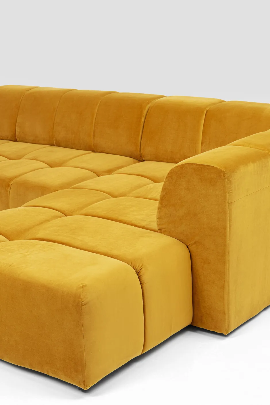 KARE Ecksofa Belami Velvet Amber Rechts