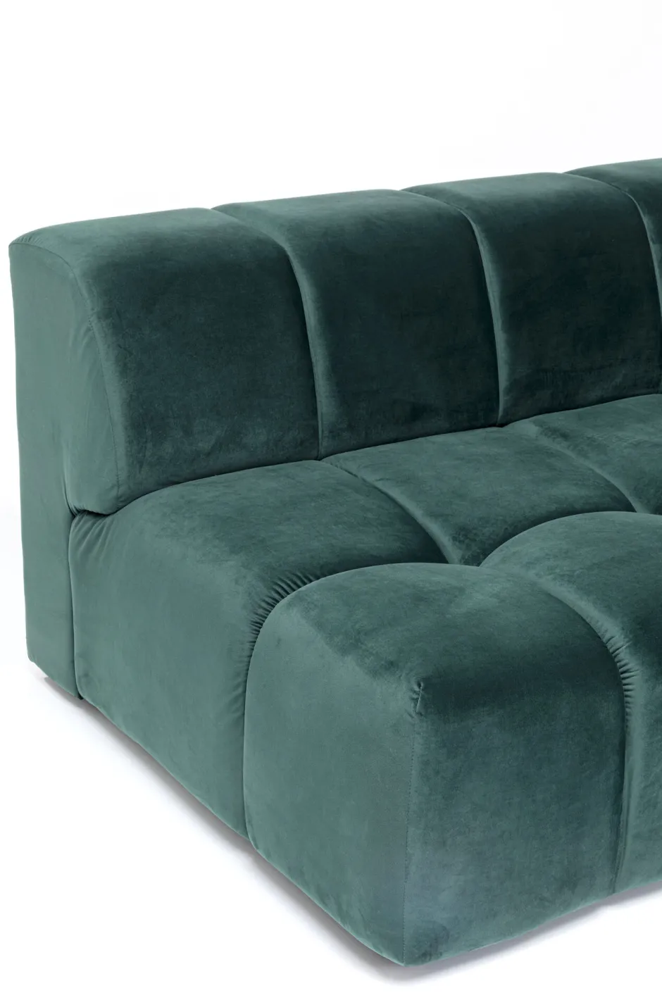 KARE Ecksofa Belami Velvet Dunkelgrün Rechts 265cm