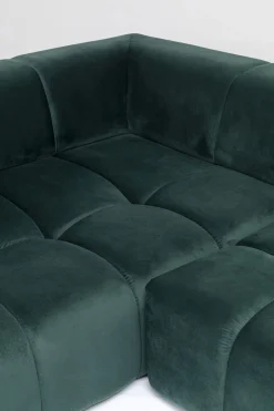 KARE Ecksofa Belami Velvet Dunkelgrün Links 265cm