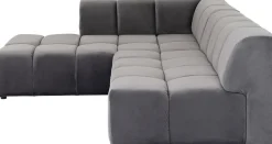 KARE Ecksofa Belami Velvet Grau Links