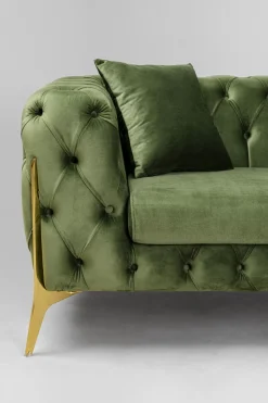 KARE Ecksofa Bellissima Velvet Grün Rechts