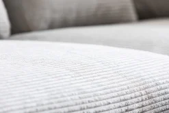 KARE Ecksofa Gianni Cord Grau Rechts