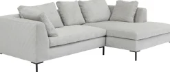 KARE Ecksofa Gianni Cord Grau Rechts