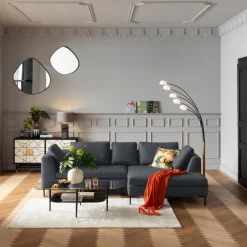 KARE Ecksofa Gianni Grau Rechts