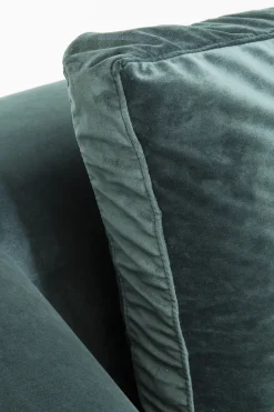 KARE Ecksofa Gianni Velvet Dunkelgrün Rechts Schwarz