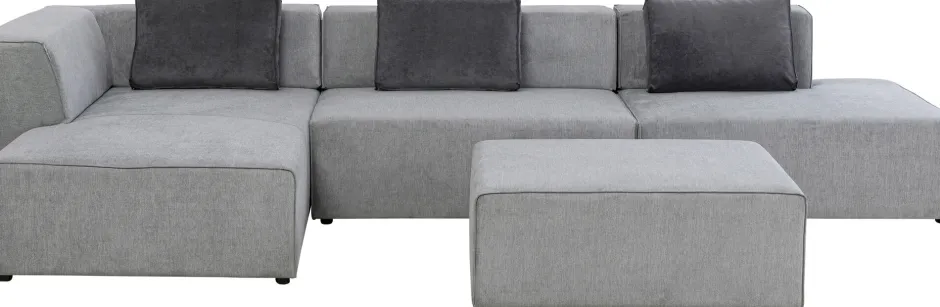 KARE Ecksofa Infinity Atlanta Grau Links