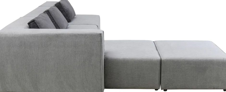 KARE Ecksofa Infinity Atlanta Grau Links
