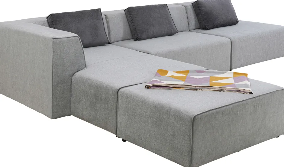 KARE Ecksofa Infinity Atlanta Grau Links