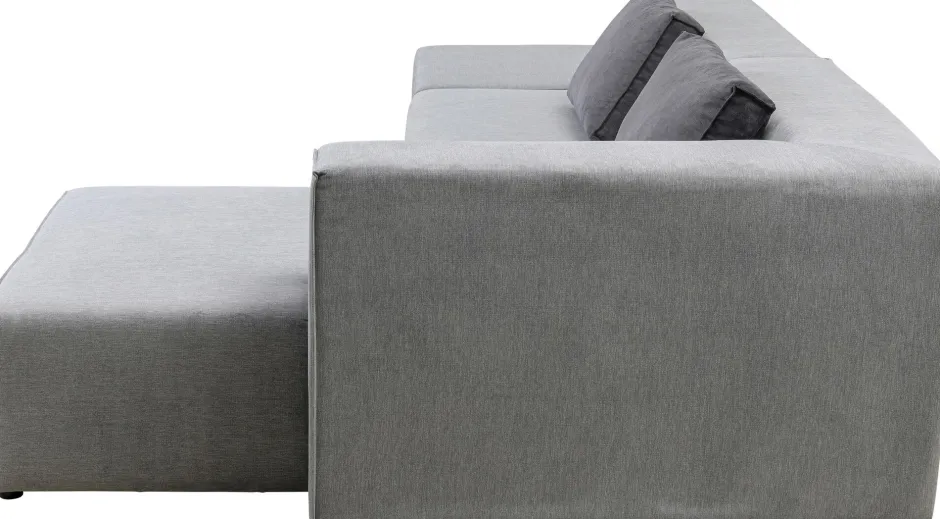 KARE Ecksofa Infinity Ottomane Grau Rechts