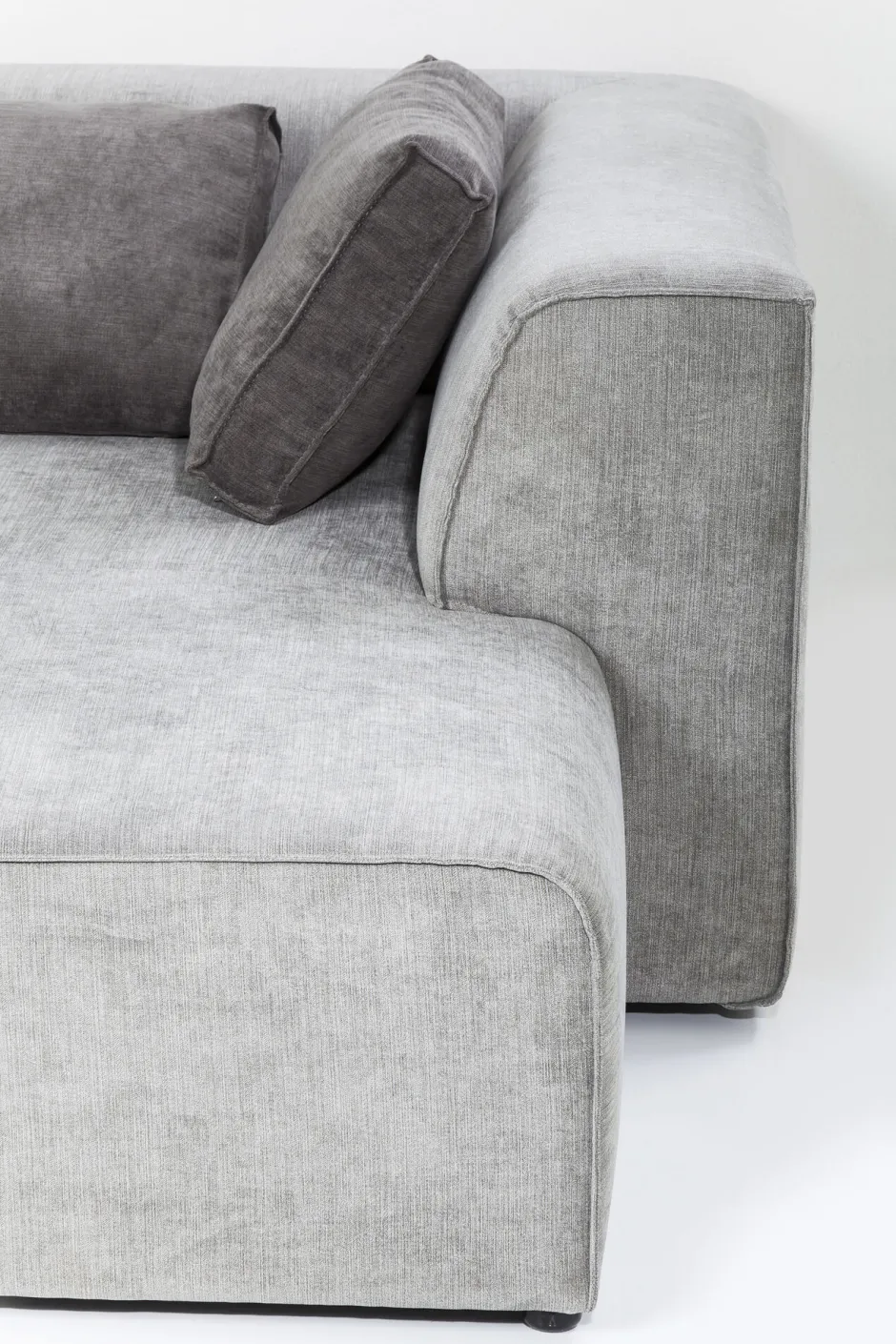 KARE Ecksofa Infinity Ottomane Grau Rechts