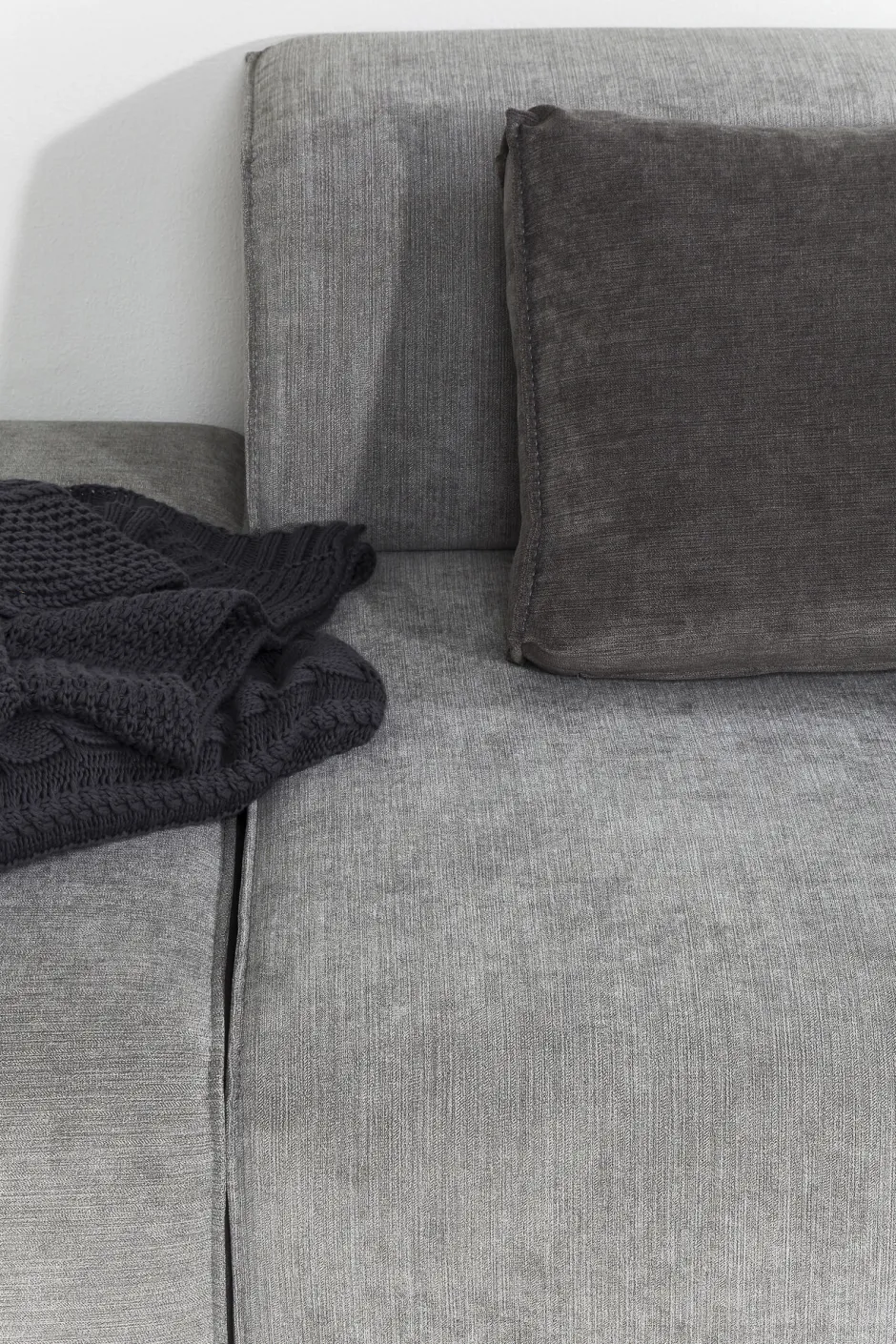 KARE Ecksofa Infinity Ottomane Grau Rechts