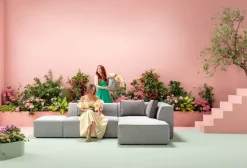 KARE Ecksofa Infinity Ottomane Grau Rechts