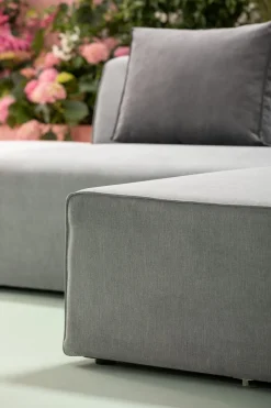 KARE Ecksofa Infinity Ottomane Grau Rechts