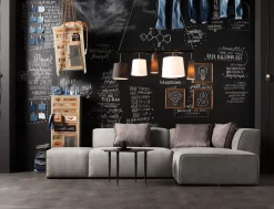 KARE Ecksofa Infinity Ottomane Grau Rechts