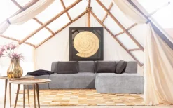 KARE Ecksofa Infinity Ottomane Grau Rechts