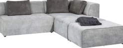 KARE Ecksofa Infinity Ottomane Grau Rechts