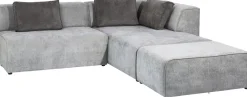 KARE Ecksofa Infinity Ottomane Grau Rechts