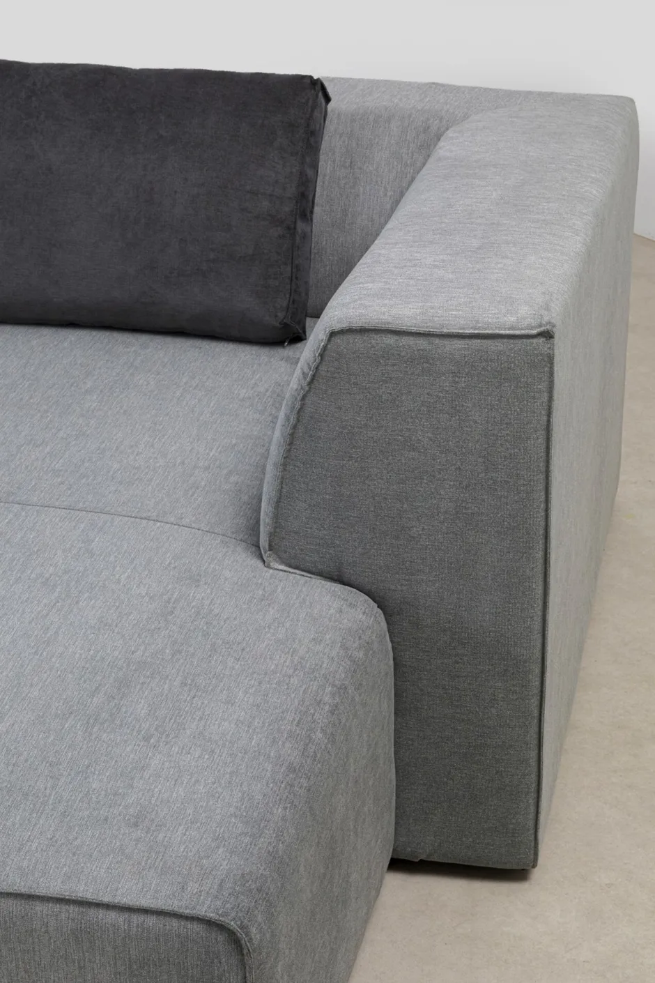 KARE Ecksofa Infinity Ottomane Grau Rechts