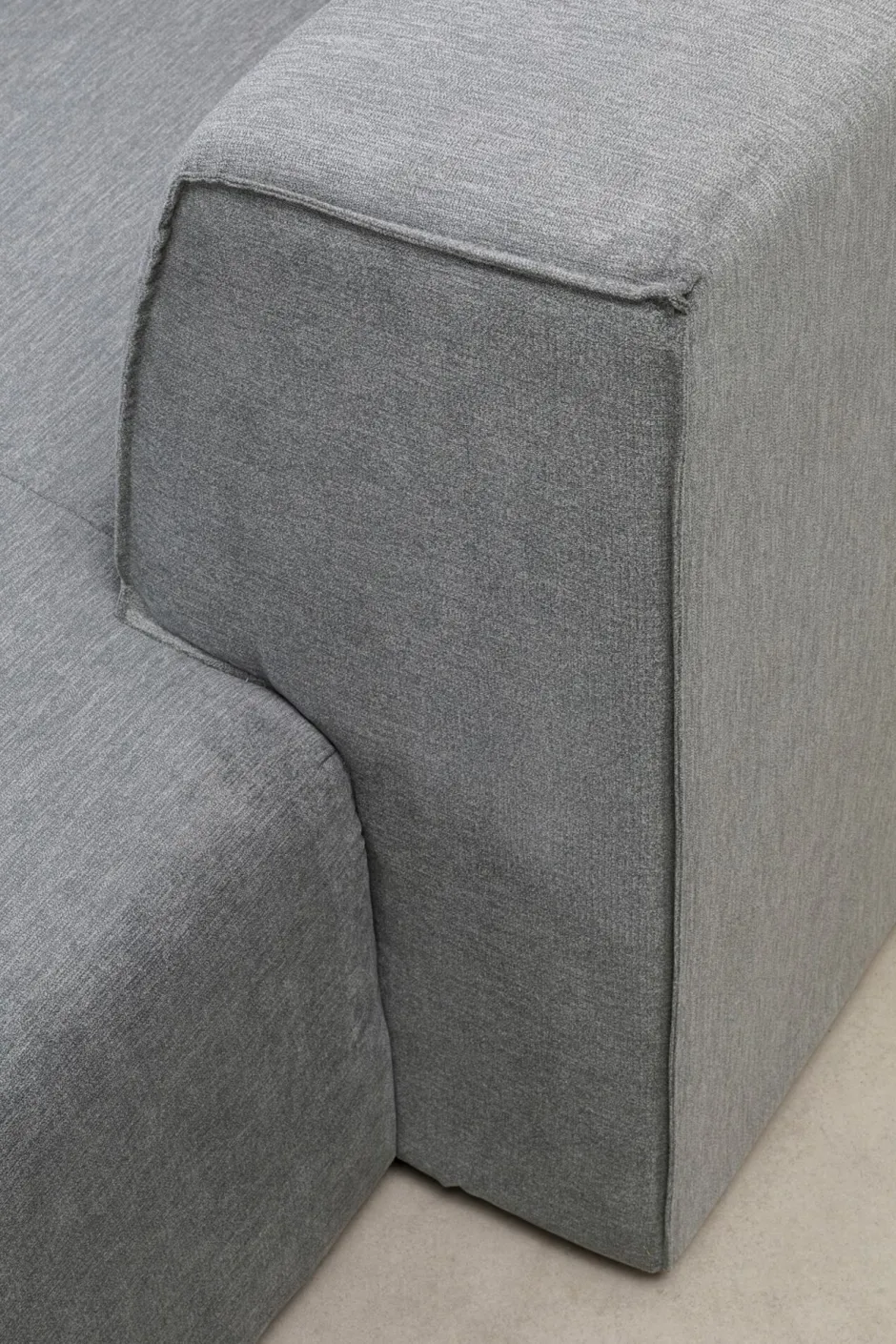 KARE Ecksofa Infinity Ottomane Grau Rechts