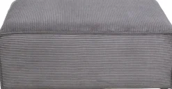 KARE Ecksofa Infinity Ottomane Cord Grau Links