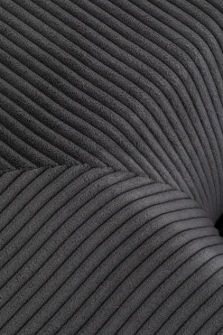 KARE Ecksofa Infinity Ottomane Cord Grau Links