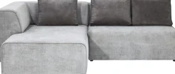 KARE Ecksofa Infinity Ottomane Grau Links
