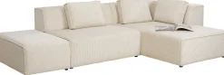 KARE Ecksofa Infinity Ottomane Cord Creme Rechts
