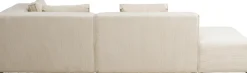 KARE Ecksofa Infinity Ottomane Cord Creme Rechts