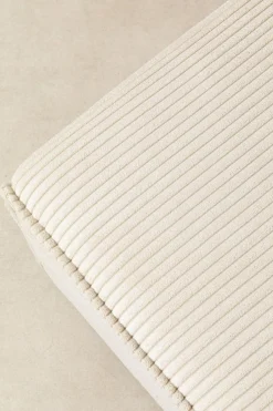 KARE Ecksofa Infinity Ottomane Cord Creme Rechts