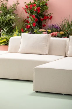 KARE Ecksofa Infinity Ottomane Creme Rechts