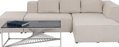 KARE Ecksofa Infinity Ottomane Creme Rechts
