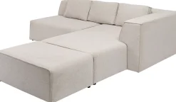 KARE Ecksofa Infinity Ottomane Creme Rechts