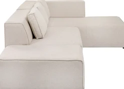 KARE Ecksofa Infinity Ottomane Creme Rechts