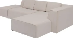 KARE Ecksofa Infinity Ottomane Creme Rechts