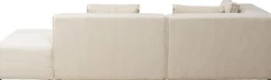 KARE Ecksofa Infinity Ottomane Cord Creme Links