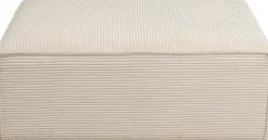 KARE Ecksofa Infinity Ottomane Cord Creme Links