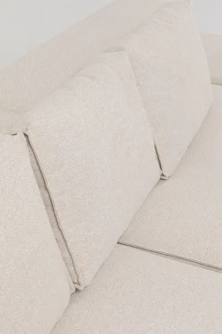 KARE Ecksofa Infinity Ottomane Creme Links