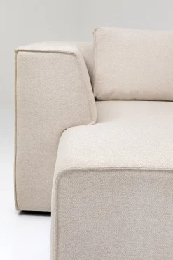 KARE Ecksofa Infinity Ottomane Creme Links