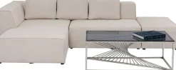 KARE Ecksofa Infinity Ottomane Creme Links