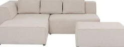 KARE Ecksofa Infinity Ottomane Creme Links